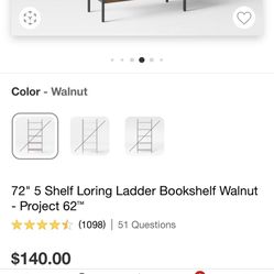 5 Shelf Ladder Bookshelf 