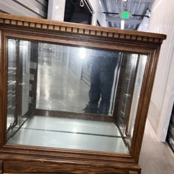 Early 1900s Oak Countertop Display Cabinet 