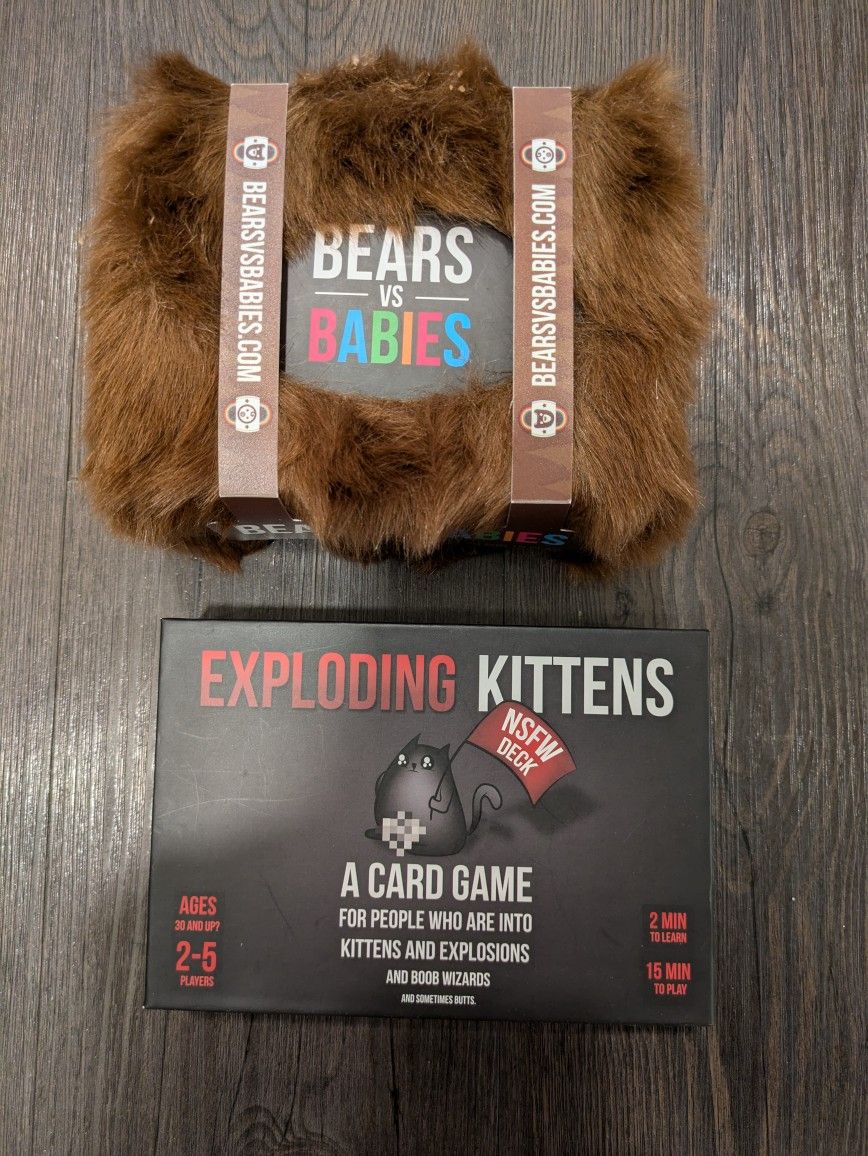 Bears V Babies And Exploding Kittens NSFW Card Game Bundle
