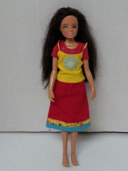 Dark-haired doll with cute outfit