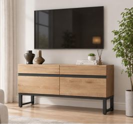 TV Stand with Metal Legs