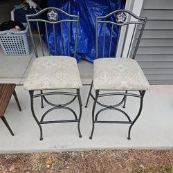 Refurbished Metal High Top Chairs (X2)