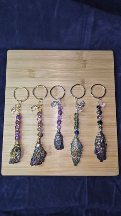 Handmade kyanite Crystal Keychains Set of 5