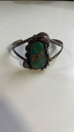 Native American turquoise bracelet large stone