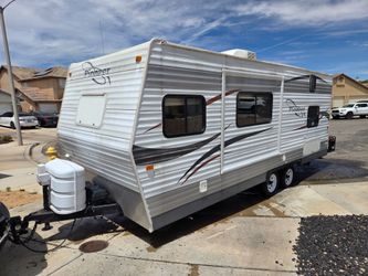 Pioneer, travel trailer.