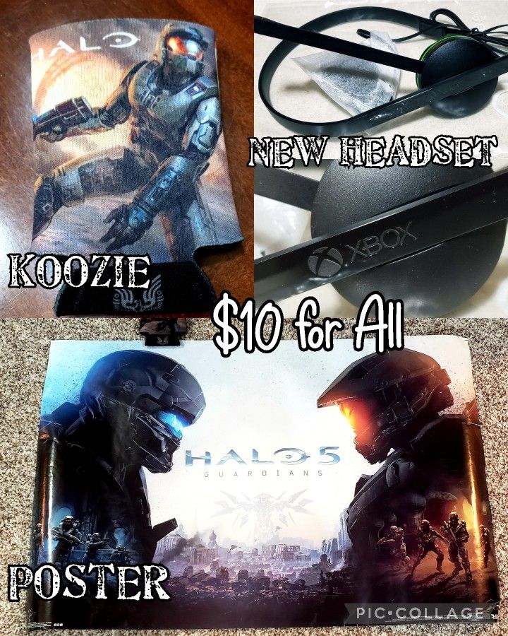 New Xbox Headset & Halo Koozie and Poster $10 for All
