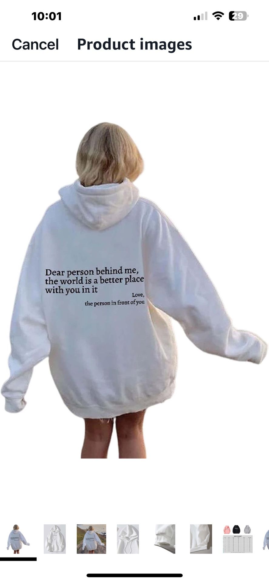 Dear Person Behind Me XXL Sweatshirt 
