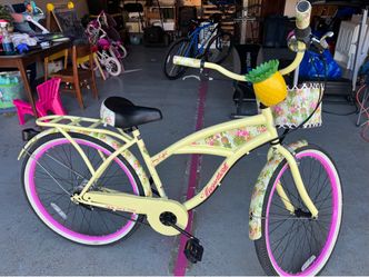 26" Kent Margaritaville 3-Speed Cruiser Bike, Ages 12+, Yellow