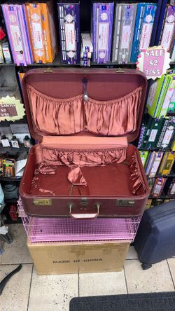 vintage, hard-sided suitcase