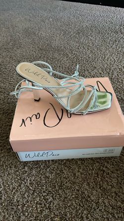 Silver butterfly heels