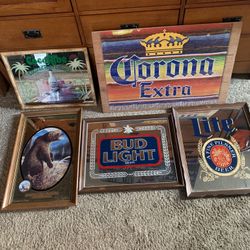 Vintage Bar Mirrors And Decor Signs 