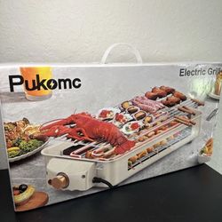 Pukomc Electric Indoor Grill 2 in 1 Indoor Grill Non-stick 1500W Dishwasher Safe