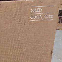 SAMSUNG 75-Inch Class QLED 4K Q80C Series Quantum HDR+, Dolby Atmos Object Tracking Sound Lite, Direct Full Array, Q-Symphony 3.0, Gaming Hub, Smart T