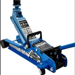 2.5 Ton Low Profile Steel Floor Jack Heavy-Duty Racing Jack with Slow Descent Safety & Smooth Control GS/TUV/ASME Certified 3.35"-14.96" Lift Range Bl
