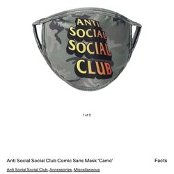 Anti Social Social Club Face Mask 