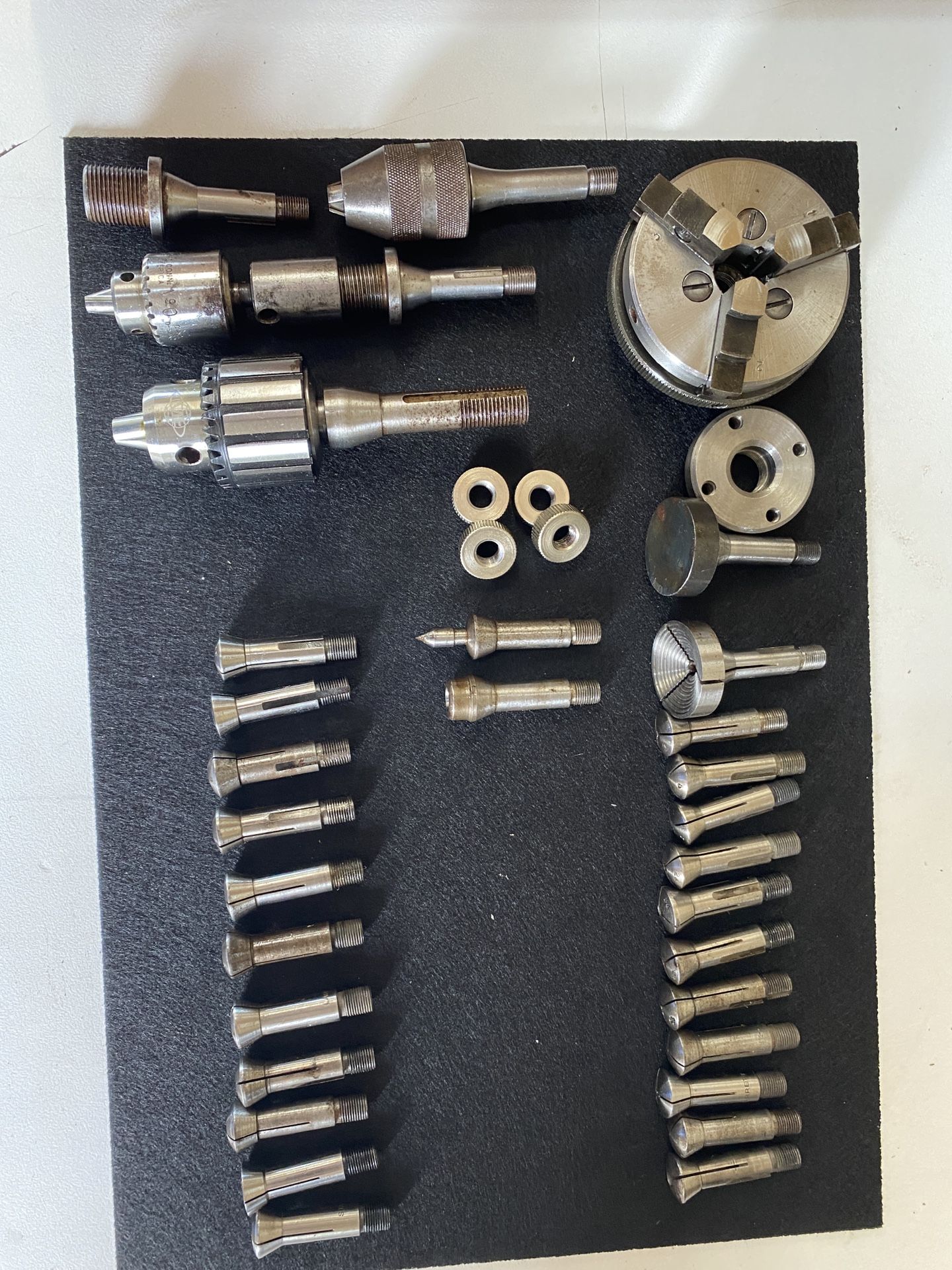 Antique Watchmakers Lathe Parts - Unimat Chuck - Collets - Drill Chucks