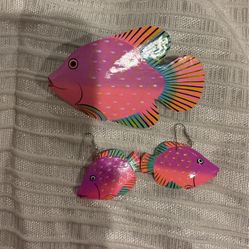 Earrings/scarf Holder - Fish Design 
