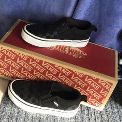 Vans Ashe checkerboard slip -on kids shoes size 11 youth