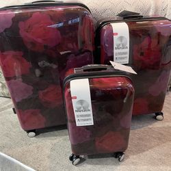 IT Luggage Metalik Sheen Maxy Rose Hardside Spinner 3 Piece Set