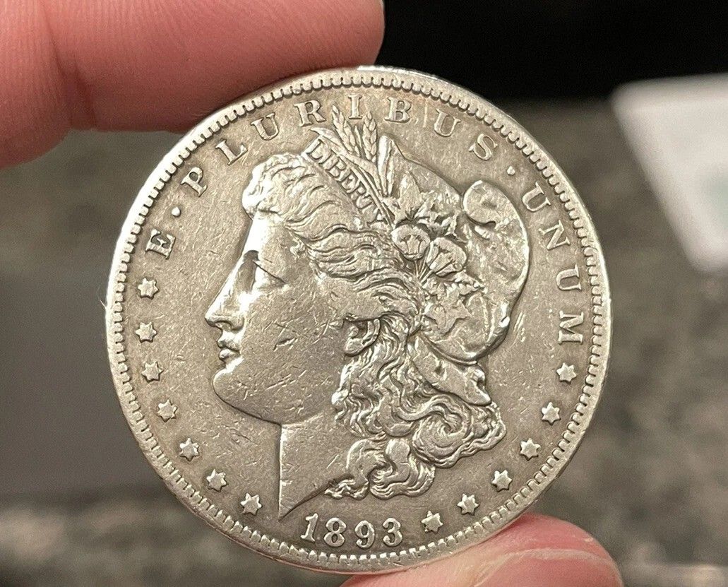 1893-CC VF Morgan Silver Dollar