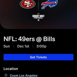 Cosm Los Angeles 49ers Bills Live Immersive Experience December 1st