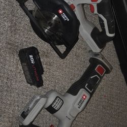Porter Cable  Saw Tool And Porter Cable 20V Max Lithium Ion 5-1/2" Circular Saw  Battery.