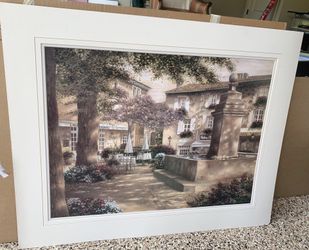 Wall Art, Print French Courtyard