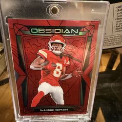 Obsidian Red Deandre Hopkins Card Number 190 Numbered /49