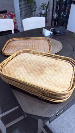 Vintage Bamboo serving trays