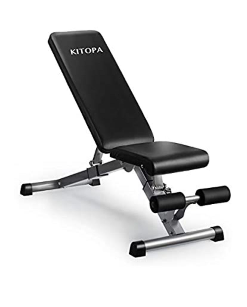 Adjustable Weight Bench, Kitopa Utility Workout Bench for Home Strength Training, Gym Incline Decline Bench for Full Body Exercise