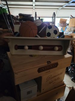 Boys Sport Shelf And Coat Rack