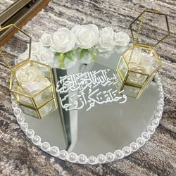 engagement mirror tray and ring holders