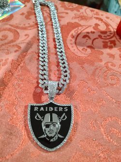 Raiders stainless steel necklace and pendant $20