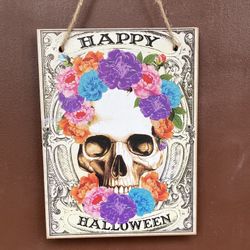 Happy Halloween Skull Hanging Decor.