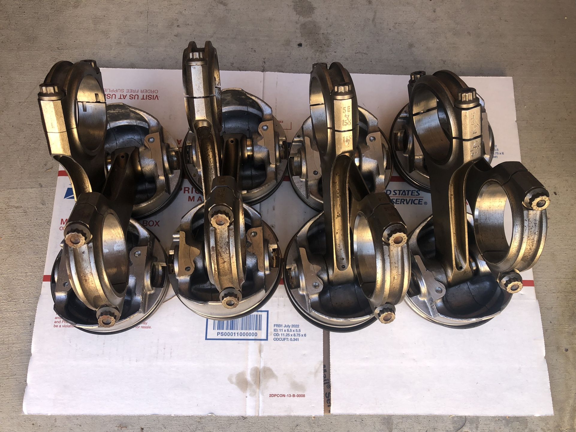 ***** KEITH BLACK SBC 400 PISTONS AND 6” H BEAM CONNECTING RODS *****