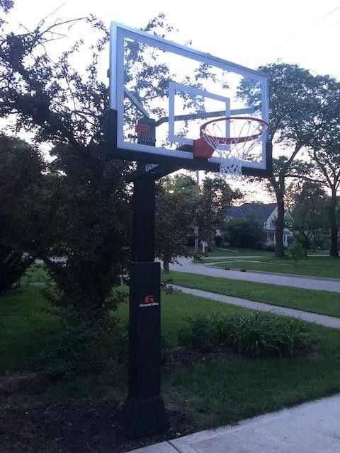 Goalrilla 54 inch in ground basketball hoop adjustable basketball court
