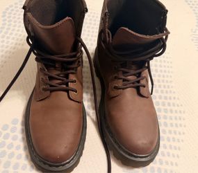Dr. Martens Awley Leather Combat Boots Brown
