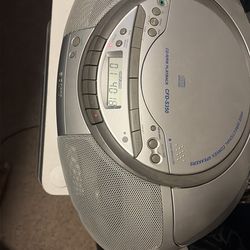 Sony vintage silver in color CD & cassette player