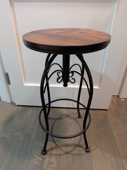 Industrial rustic wooden side table
