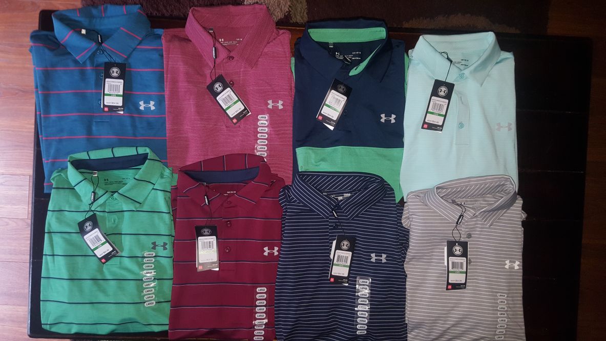 BRAND NEW UNDER ARMOUR GOLF POLOS