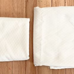 2 White cloth tablecloths-$16 Firm,No Holds Or Spam