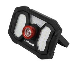 Husky 2000 Lumens LED Dual Panel Focusing Rechargeable Utility Light