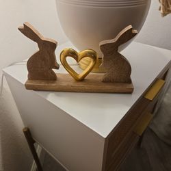 Wooded Bunnies With Heart