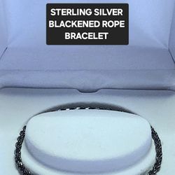 Sterling Silver Blackened Bracelet 