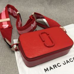 Marc Jacobs Snapshot Crossbody Bag Sandcastle Red Multi