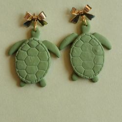 Turtle Handmade Polymer Clay Earrings