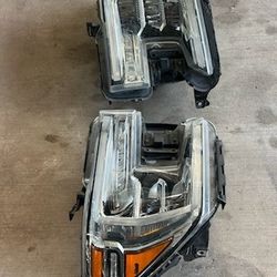 19-21 Gmc Sierra Headlights Hood And Grille