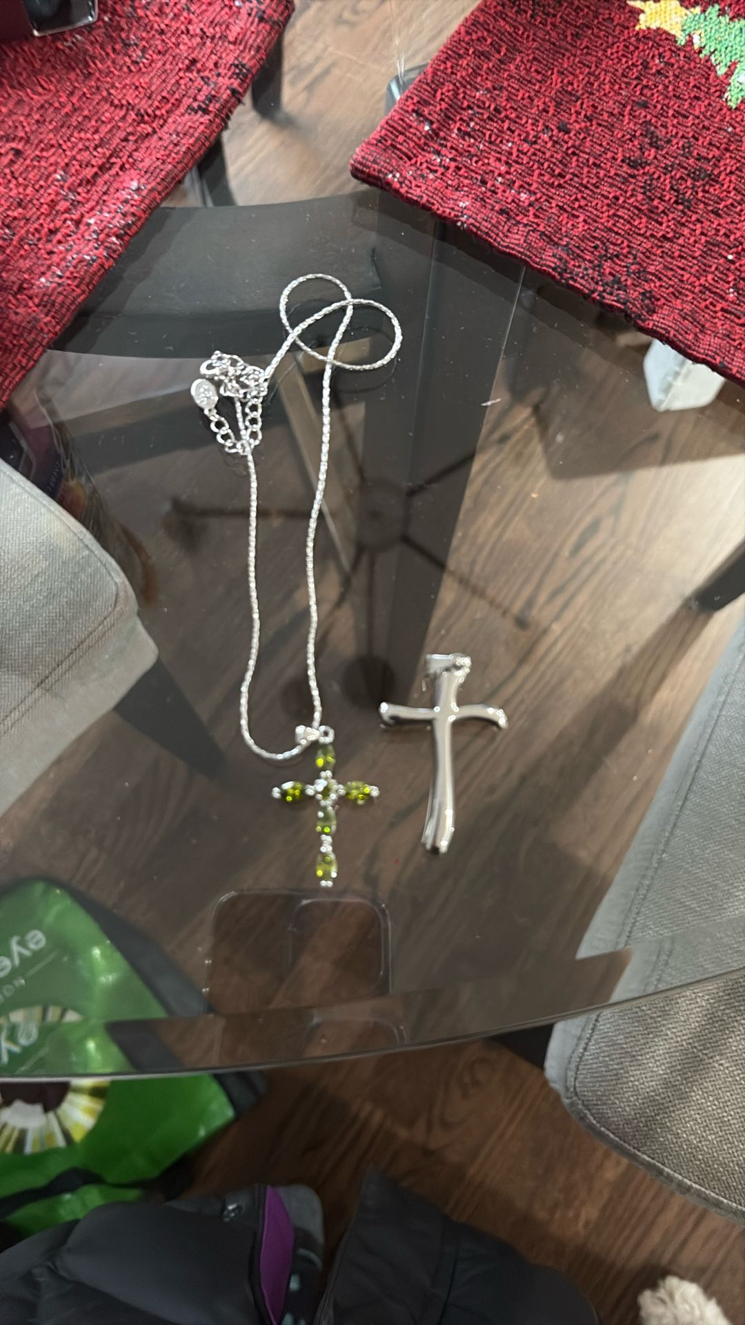 Two Cross Necklaces. 