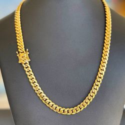 Jewelry Brand New 10k solid yellow gold Miami Cuban link style 22” Chain Necklace 98.6 grams 8.3mm