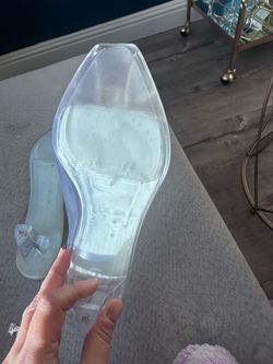 Clear Jelly Heeled Sandals with Bow Detail